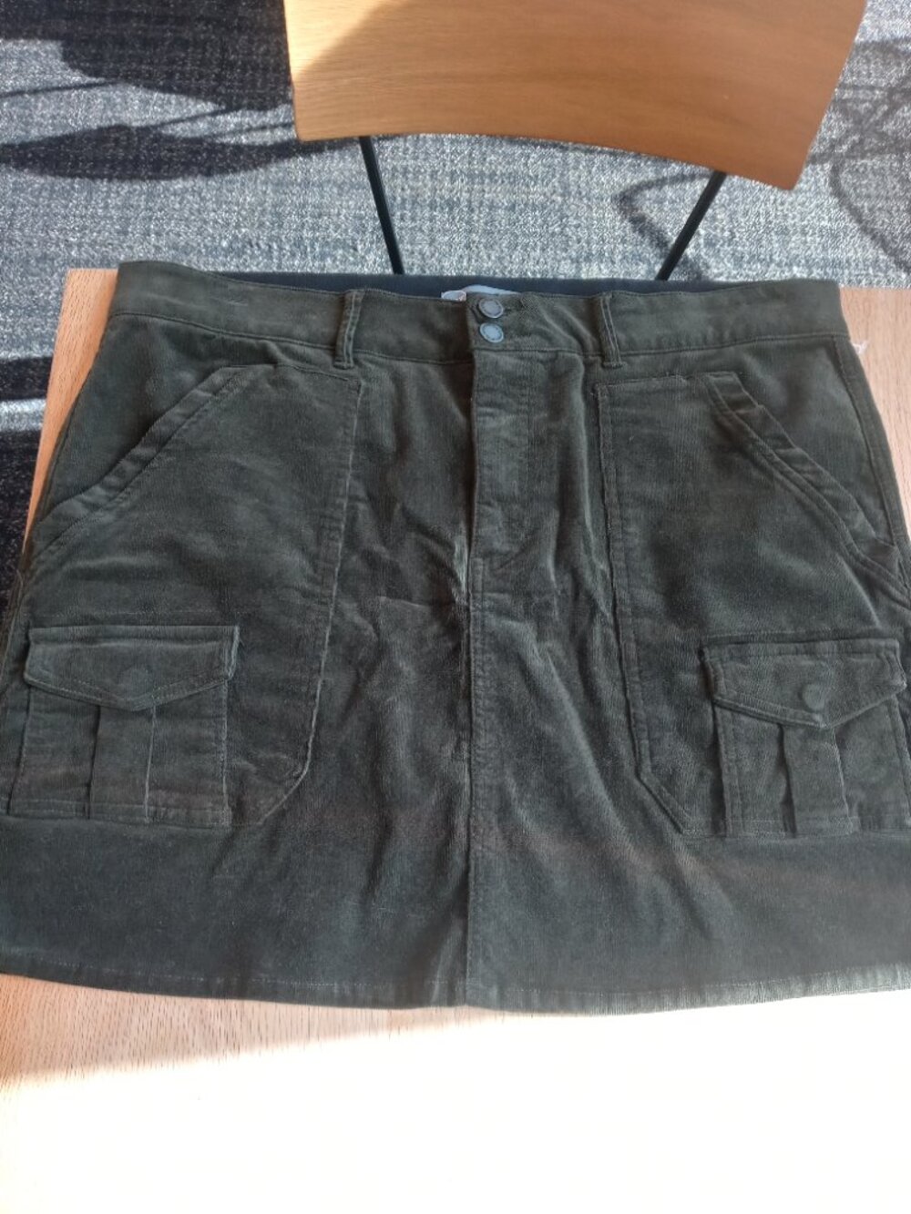 WIT & WISDOM corduroy mini utility skirt (sz16)
